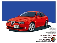 Alfa Romeo 156GTA額装パーソナル・イラストレーション