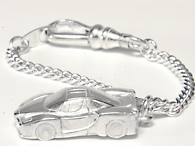 Enzo Ferrari Sterling Silver Keyring