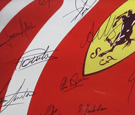 Ferrari50周年記念F1ドライバー直筆サイン入り額装メタルプレート ※超!超レア