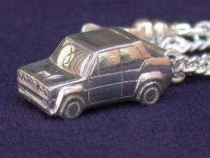 FIAT ABARTH 131 Rally Sterling Silver Keyring