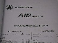 AUTOBIANCHI A112 Technical Manual