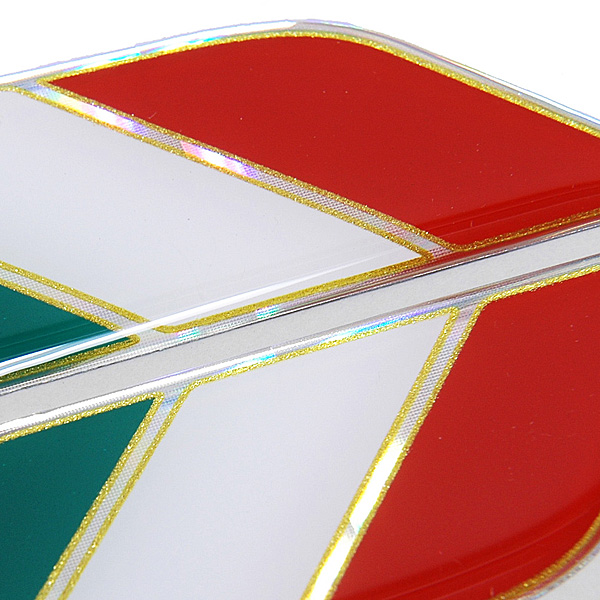 FIAT NEW 500 3D Sticker (Tricolor/Large)