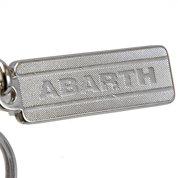 ABARTH STRIPE & Logo Metal Keyring