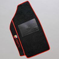 FIAT 131 ABARTH Floor Mats (Black/Red Piping/LHD)