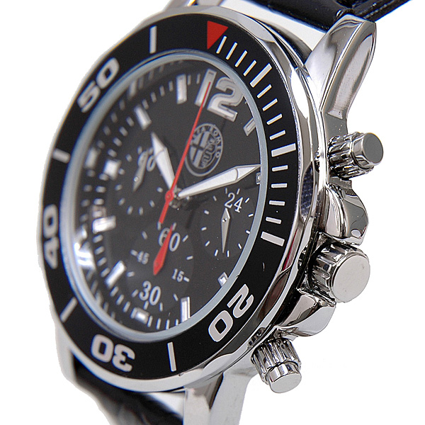 Alfa Romeo Quartz Chronograph Watch (Black)