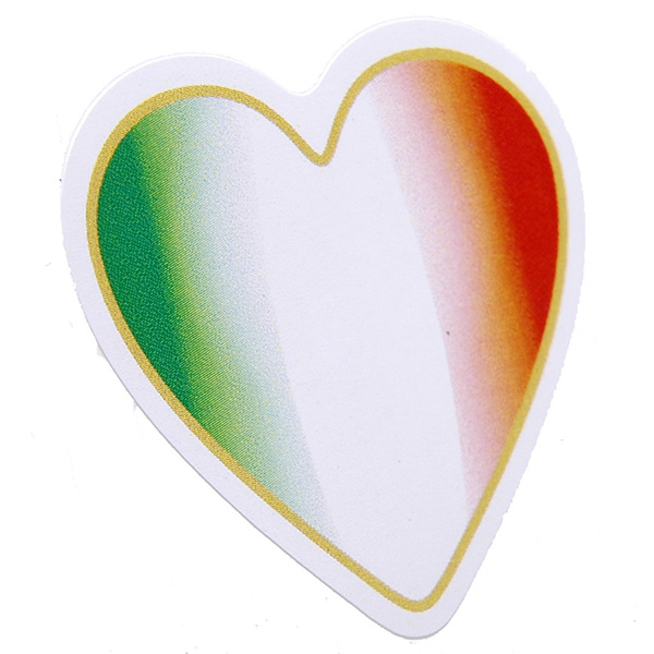 Heart Shaped Italian Flag Sticker