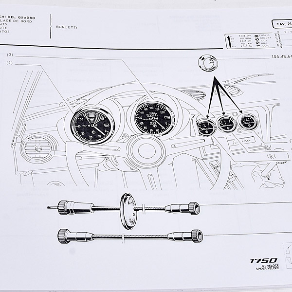 Alfa Romeo 1750 Spider veloce Parts Catalog(Body)