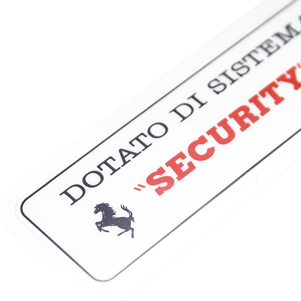 Ferrari Security Sticker