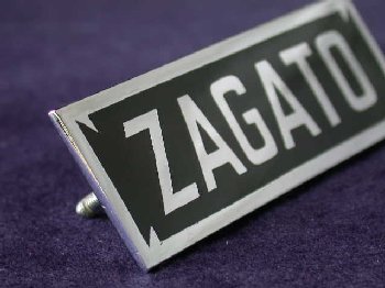 ZAGATO Script Plate