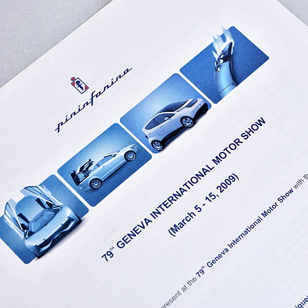 Pininfarina 2009 Geneva Salon Press Kit