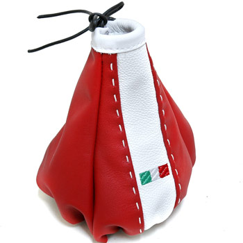FIAT/ABARTH 500/595 ABARTH Leather Gear Cover (Red & White)