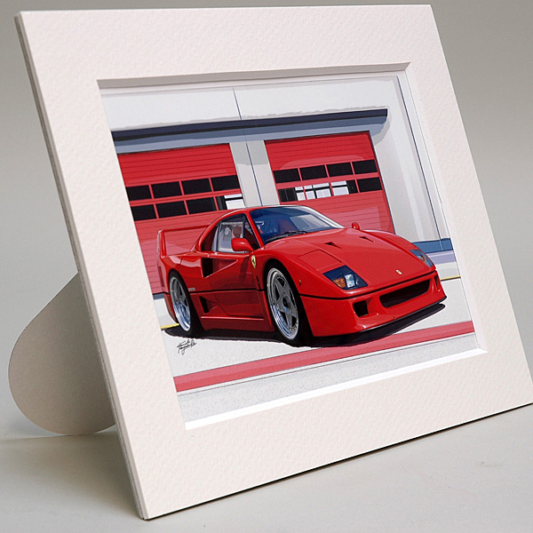 Ferrari F40 Illustration (Front view) by Kenichi Hayashibe