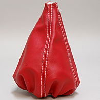 FIAT GRANDE PUNTO & GRANDE PUNTO ABARTH Leather Shift Boots (Red/White Stech) 
