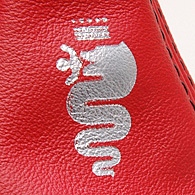 Alfa Romeo MiTo Leather Shift Boot (Red/BLACK Steach/Silver Snake)