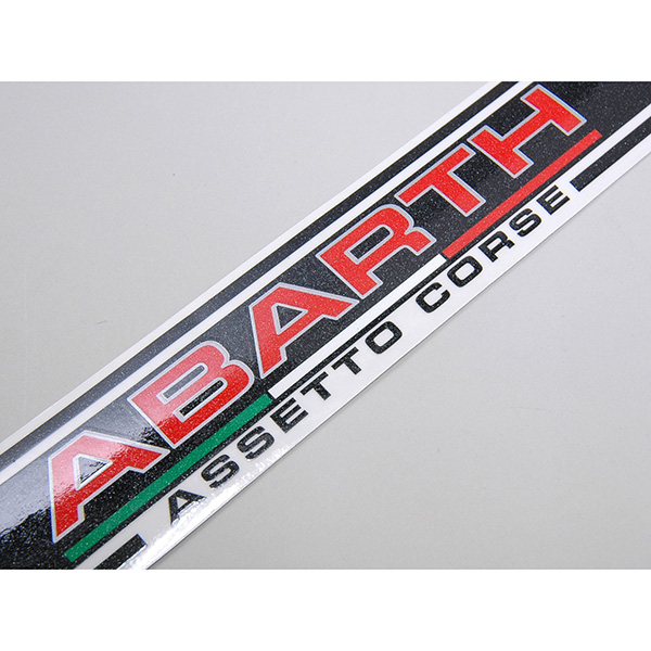 ABARTH ASSETTO CORSE Stripe & Logo Sticker (Clear Base/458mm)