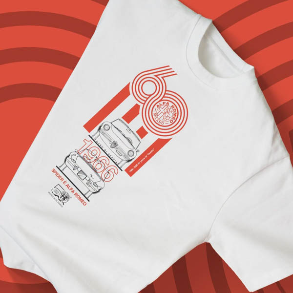 Official Alfa Romeo Spider 60th Anniversary T-Shirt (1966)