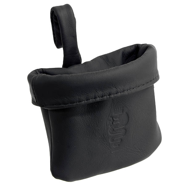 Alfa Romeo Small Leather Pocket with hook (Black/Poltrona Frau Leather)