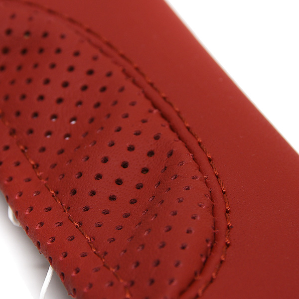 Alfa Romeo 147/156 Leather Hand Brake Grip Cover (Red/Red Steach)