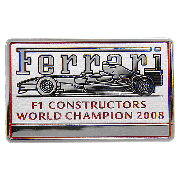 Ferrari純正2009市販車用インテリアプレート (2008コンストラクターズタイトル獲得記念ヴァージョン)