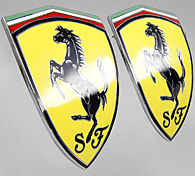 Ferrari純正430 Scuderia Spider 16M SFフェンダーエンブレム左右セット