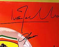 Ferrari 60周年記念額装ポスター (総勢21名直筆サイン入り)