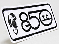 ABARTH 850TC Logo Patch (White/Black Logo)