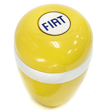 BLACK FIAT Aluminium Gear Knob -ARROW ANATOMICO- (Yellow/Pearl White Ring)<br><font size=-1 color=red>11/06到着</font>