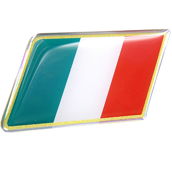 Italian Flag & checkerd 3D Sticker (Set of 4)