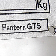 De Tomaso Pantera GTS Plate