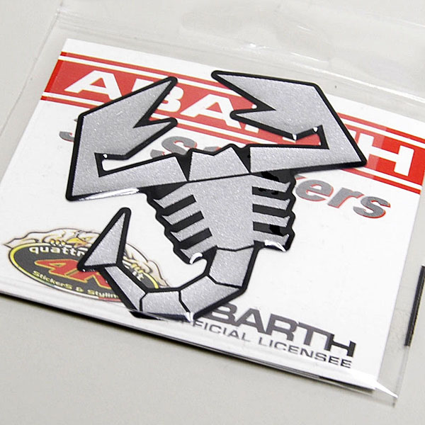 ABARTH 3D Scorpione Sticker (Silver/60mm)-21543-