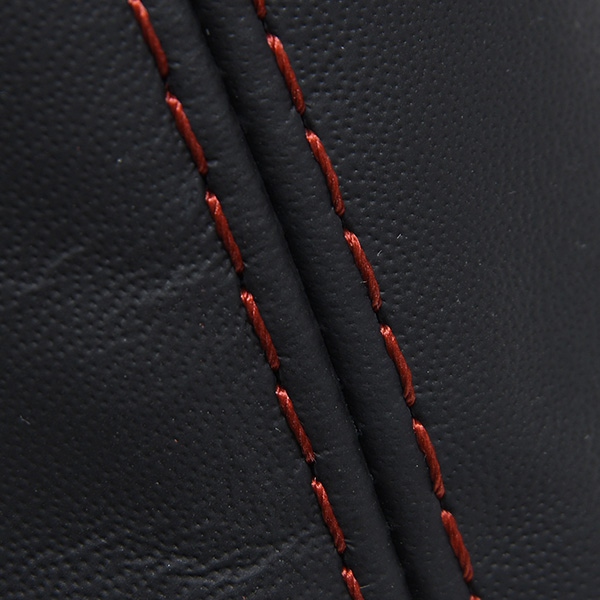 Alfa Romeo Brera/Spider(939) Leather Hand Brake Boots (Black/Red Steach)