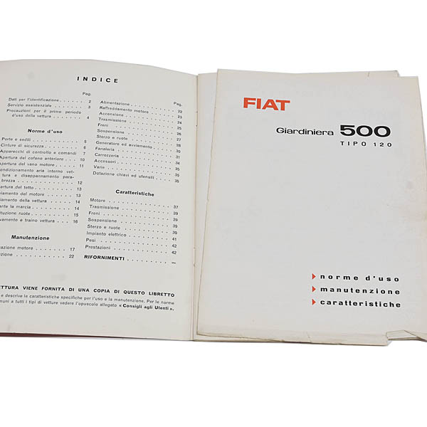 FIAT Giardiniera 500 1963 Original Owner's Manual