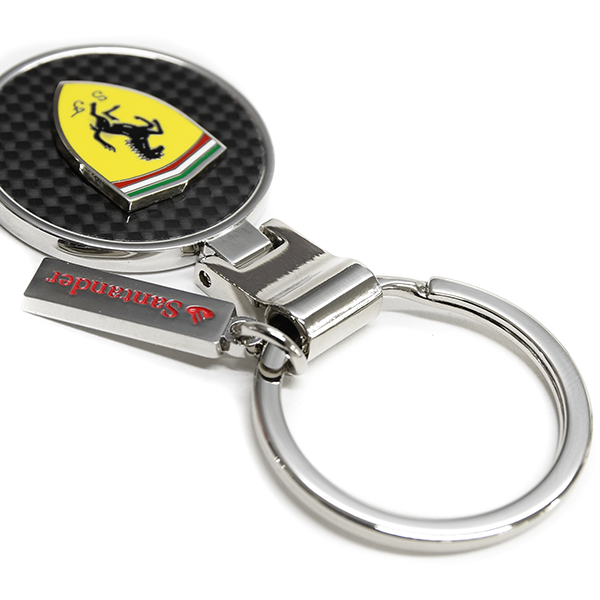 Ferrari SF Round Keyring(Carbon Look)