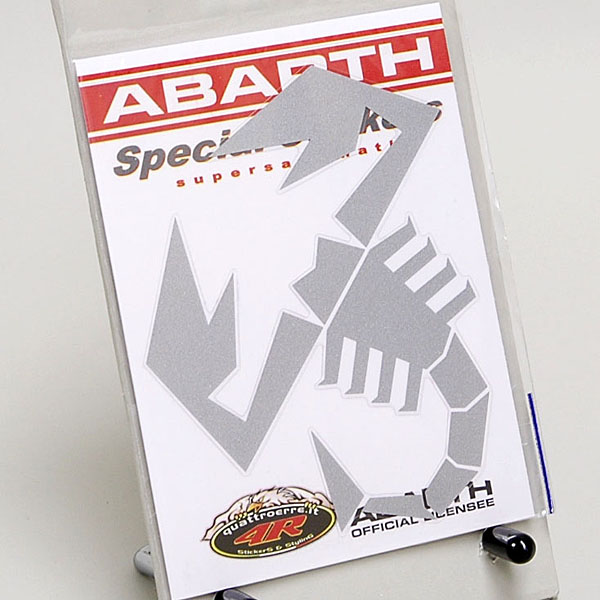 ABARTH SCORPIONE Sticker (Silver/S)-21586-