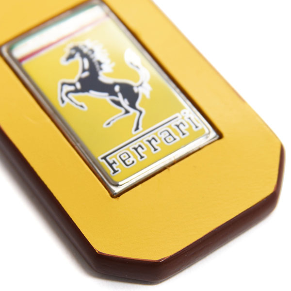 Ferrari GT Leather Keyring (Yellow)