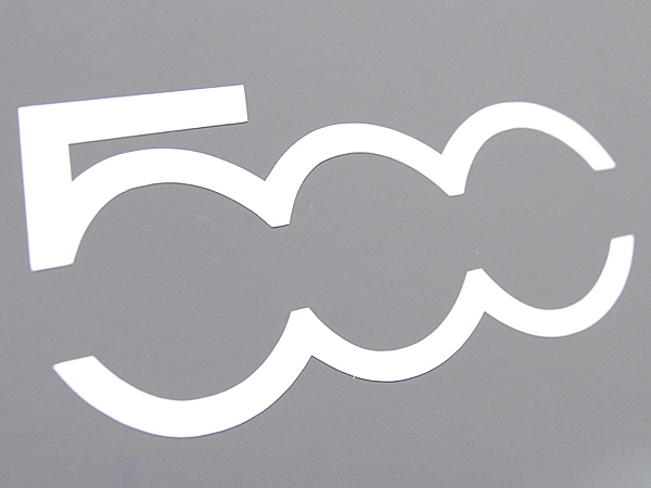 FIAT 500 Logo Sticker (Die Cut/White)