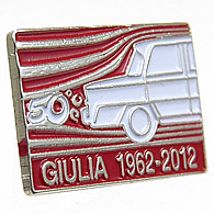 Alfa Romeo GIULIA 50anni Memorial Pin Badge