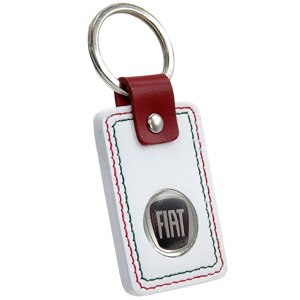 FIAT Emblem Leather Keyring