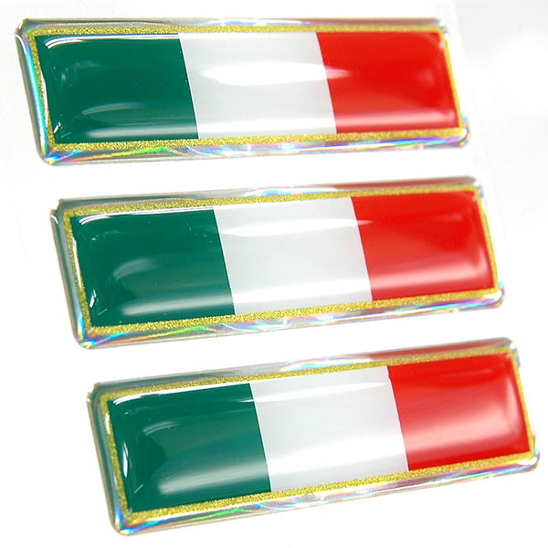 Italian Flag 3D Sticker (3pcs)