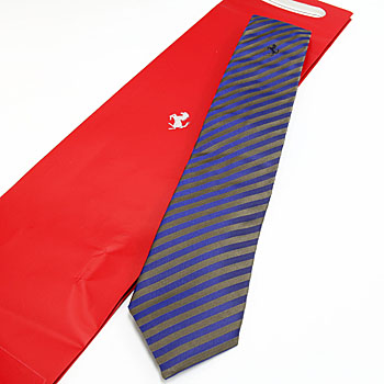 Ferrari Neck-Tie(regimental/brown)