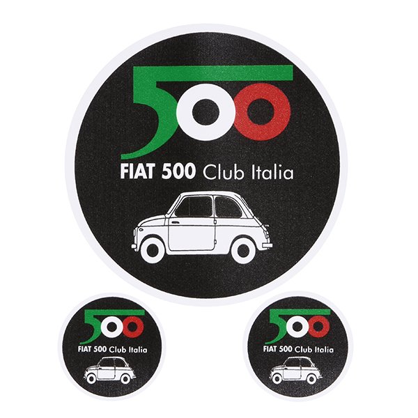 FIAT 500 CLUBステッカー(3枚セット)