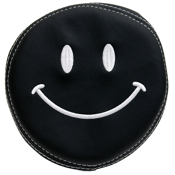 FIAT  500 Leather Headrest Cover (Smile/Black)