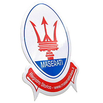 Registro Storico MOTO MASERATI Sticker (Emblem Shaped)