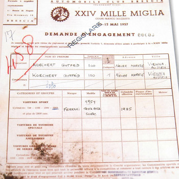 MILLE MIGLIA 1957 LE CLASSI MINORI