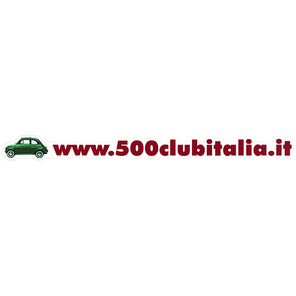 FIAT 500 Club Italia www.500clubitalia.itステッカー(ボルドー)
