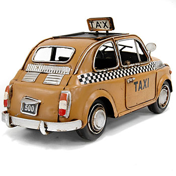 FIAT 500 TAXI Hand Made Tin Toy