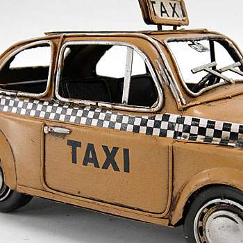 FIAT 500 TAXI Hand Made Tin Toy