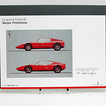 Pininfarina Ferrari 365 BB DesignSketch -Paolo Pininfarina Signed- Limited 60