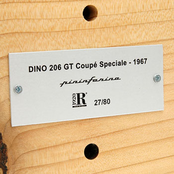 1/10 Ferrari Dino木製モデル by Pininfarina　限定80セット