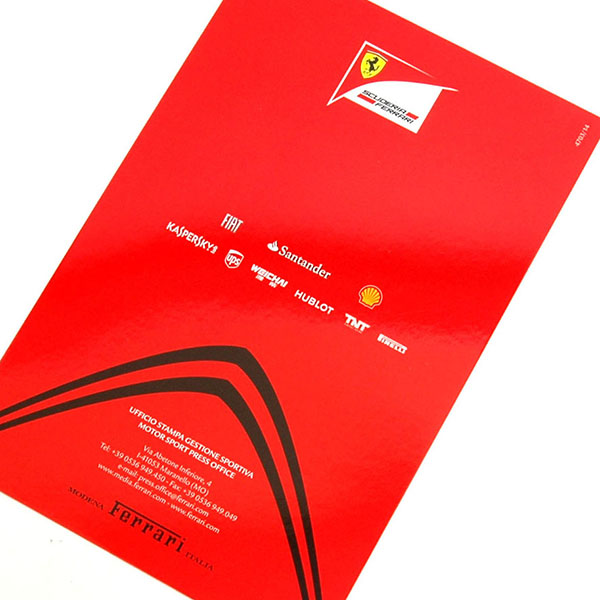 Scuderia Ferrari F14-T Press Leaflet & Drivers Card Set